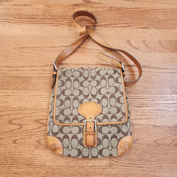 Coach Vintage Canvas Leather Crossbody Purse - Picture 1 of 13